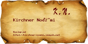 Kirchner Noémi névjegykártya